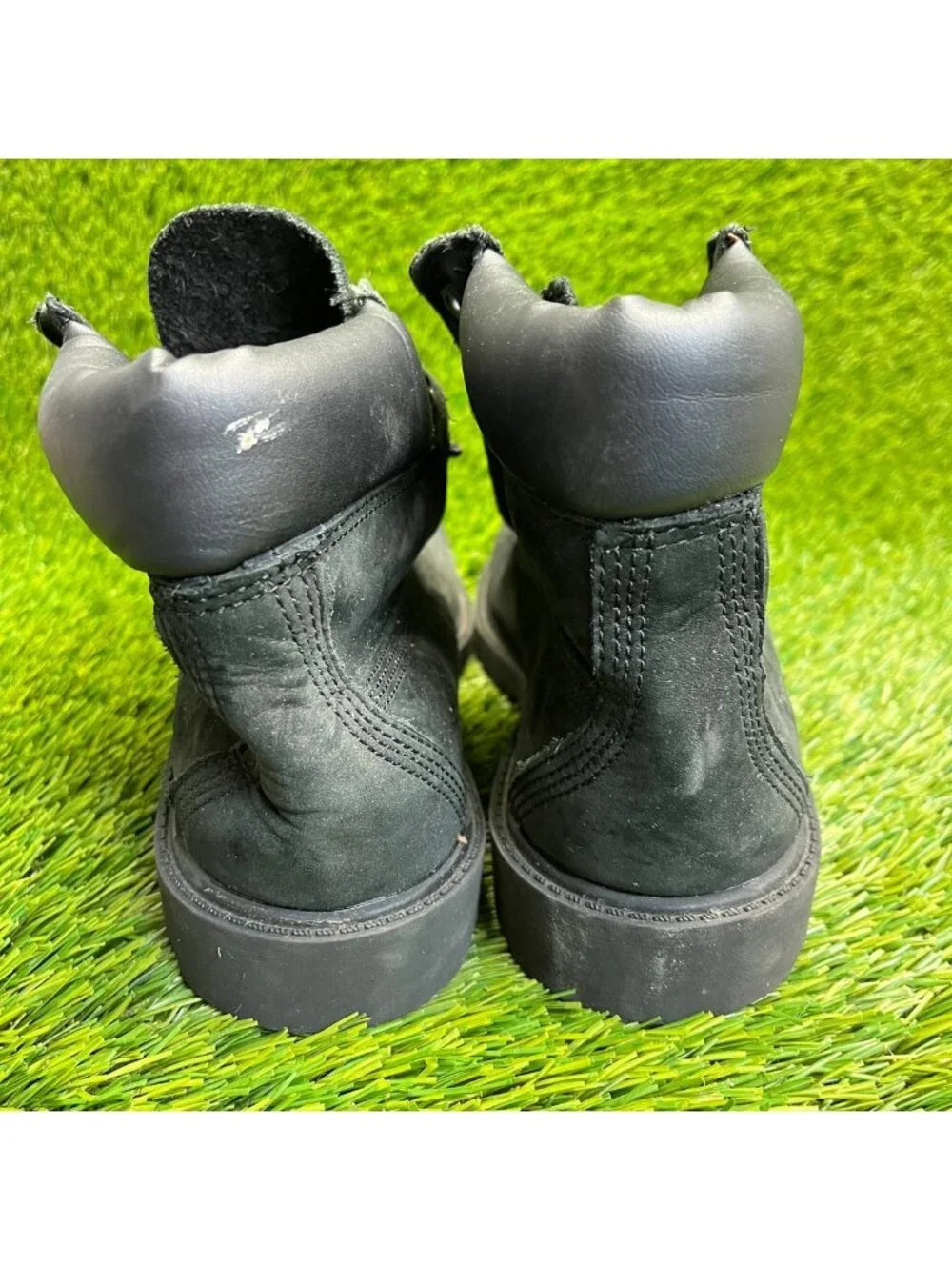 Timberland Premium 6-Inch Boys Size 3Y Black Outdoor Leather Waterproof Boots